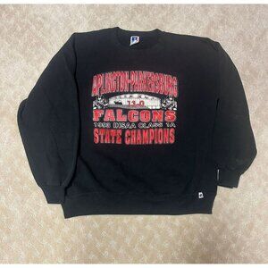 Vintage 1993 Russell Athletic Sweatshirt Men's XXL Black Falcons State Champs US